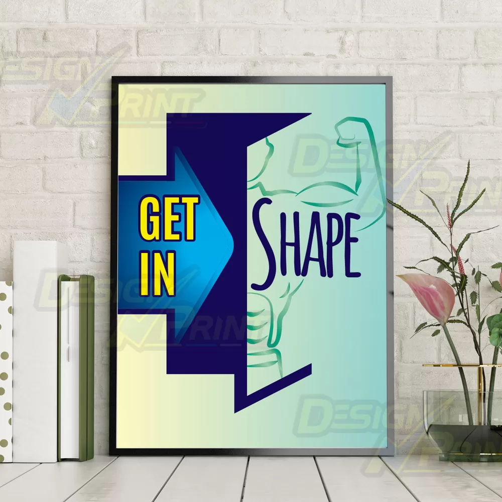 English Idioms Wall Art - Get in Shape