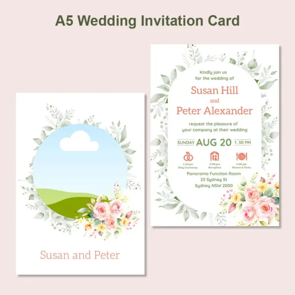 Canva Flower Wedding Invitation4