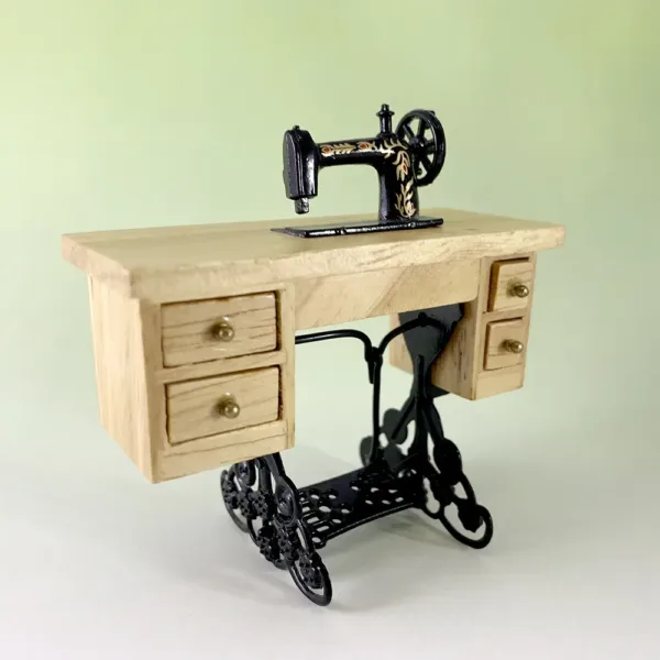 Gold Black Treadle Sewing Machine