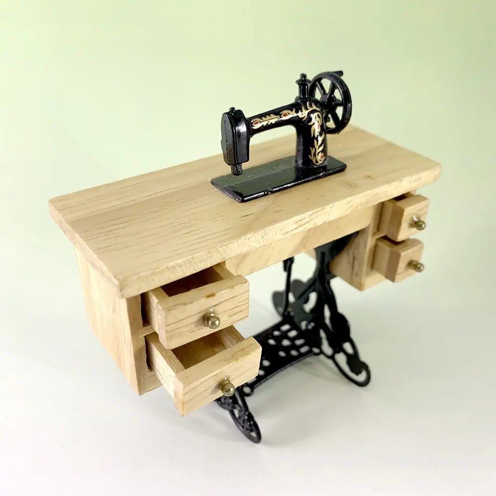 Gold Black Treadle Sewing Machine 02