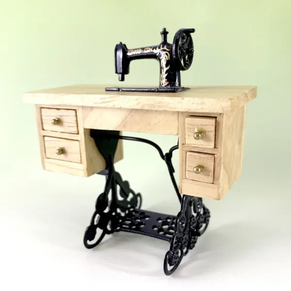 Gold Black Treadle Sewing Machine 03