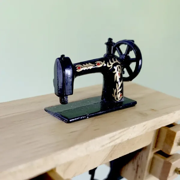 Gold Black Treadle Sewing Machine 04