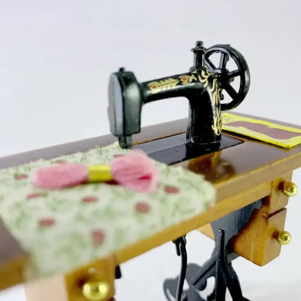 Pink Wool with Sewing Machine