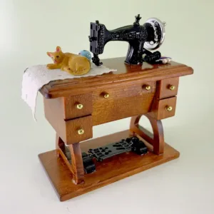 Mini Cat and Sewing Machine Model