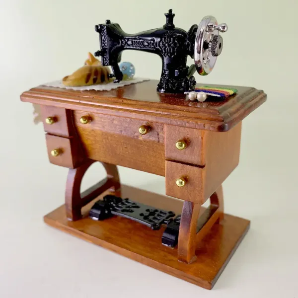 Sewing Machine Cat on Desk 03