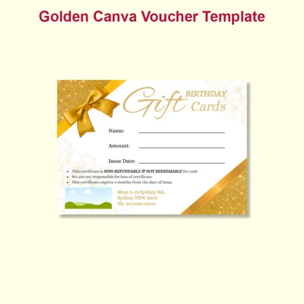 Golden Canva Voucher Template4