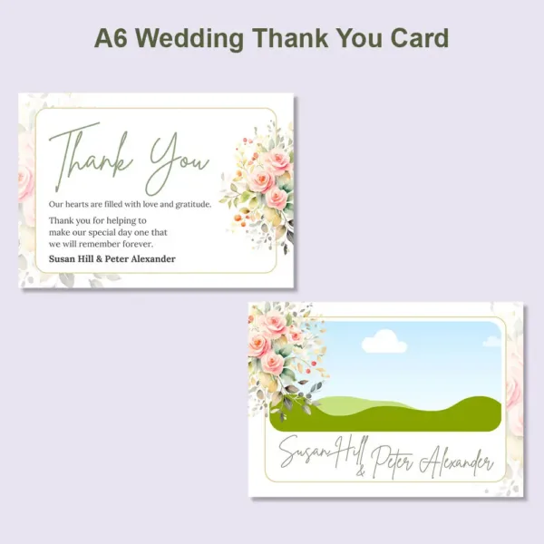 Rose Wedding Card Template5