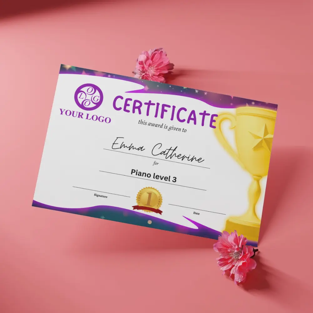 Trophy School Certificate Canva